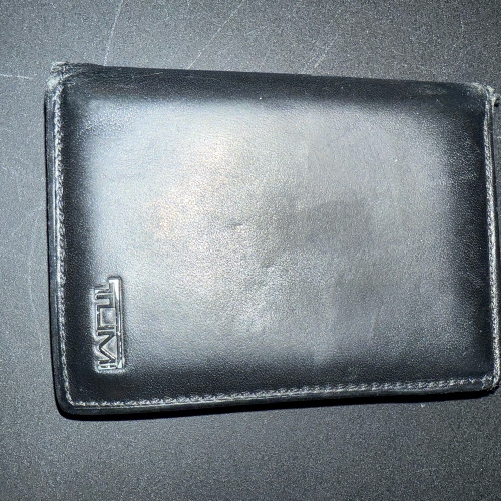 TUMI Black Leather Wallet